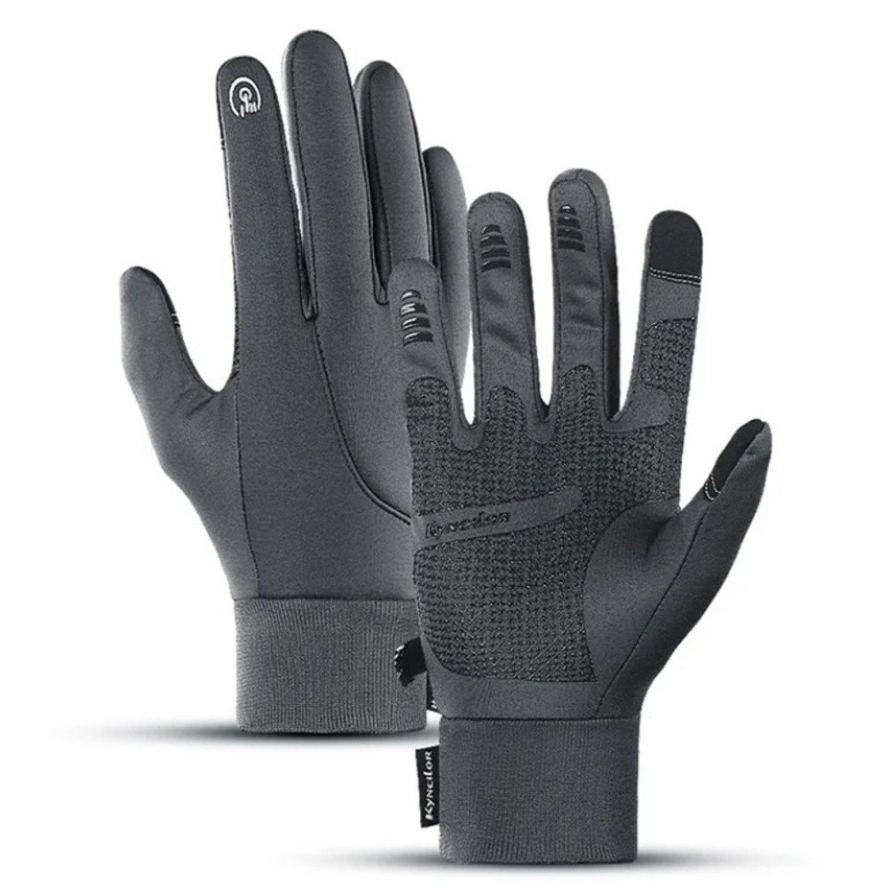 Kyncilor Gray TouchScreen Fingers Unisex Thermal Gloves